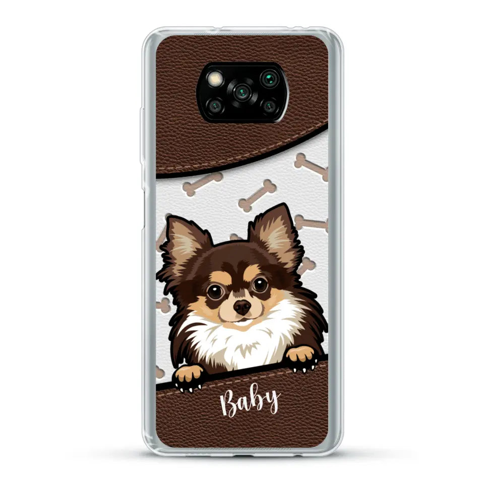 Perro efecto cuero - Funda personalizada