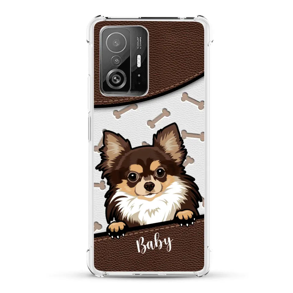 Perro efecto cuero - Funda personalizada