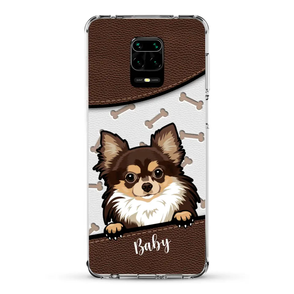 Perro efecto cuero - Funda personalizada