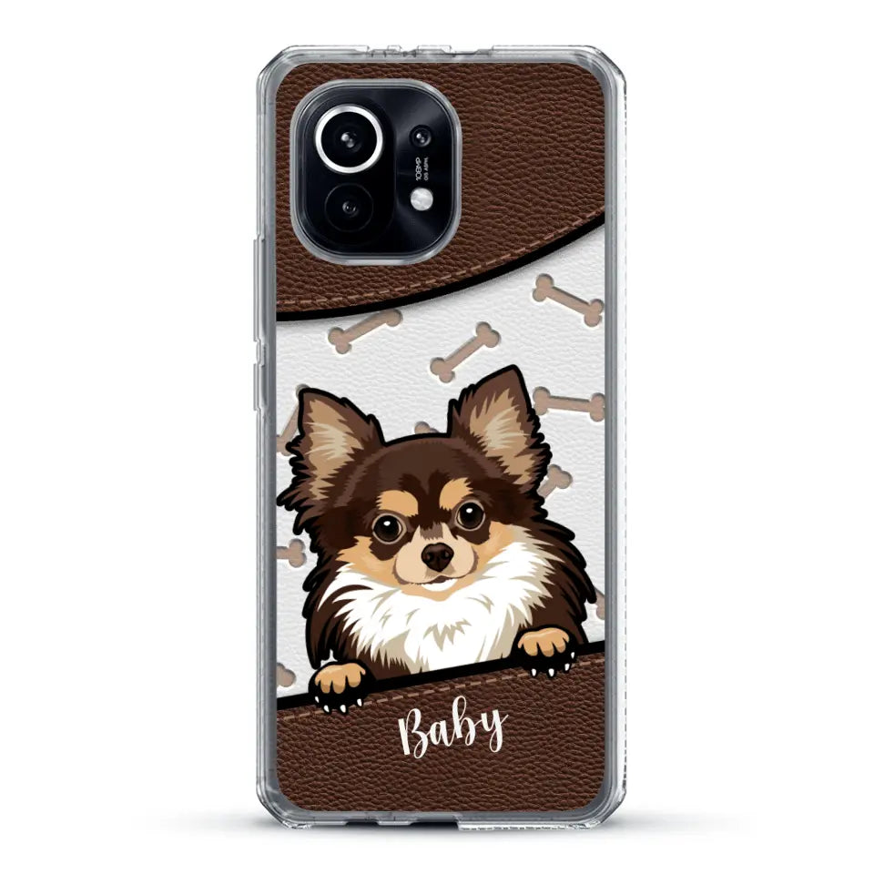 Perro efecto cuero - Funda personalizada