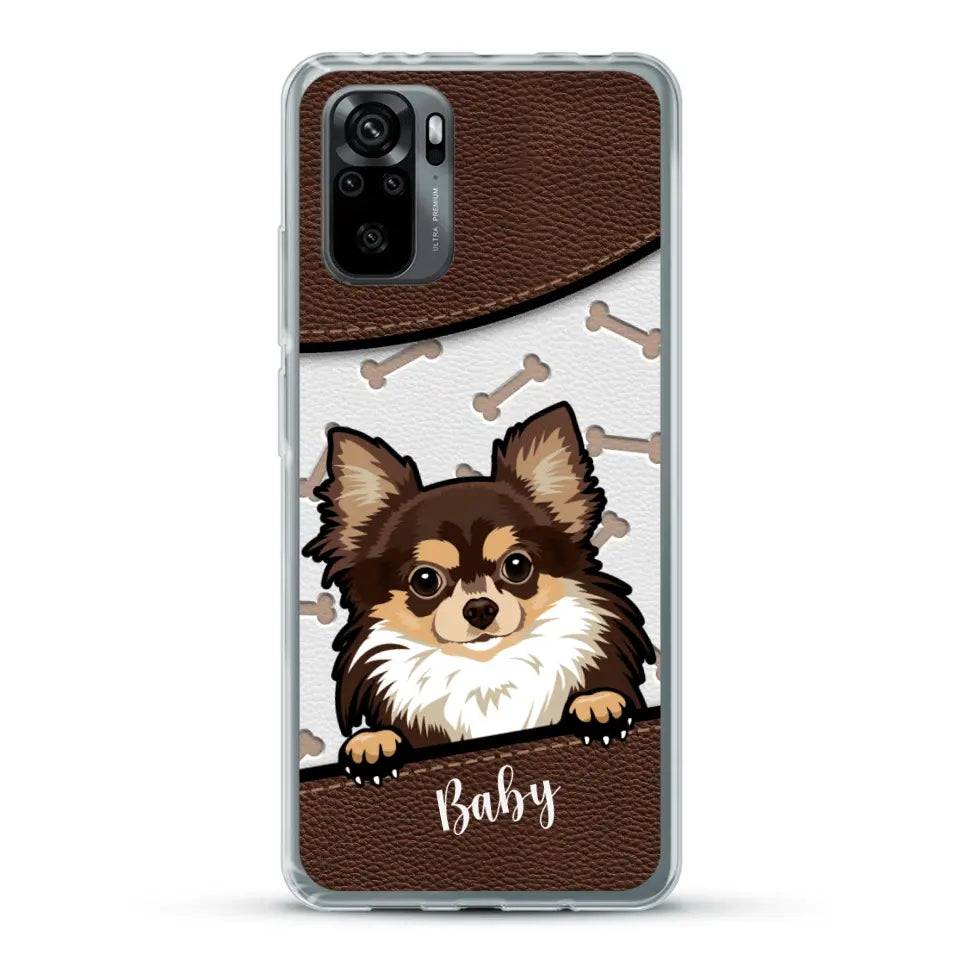 Perro efecto cuero - Funda personalizada