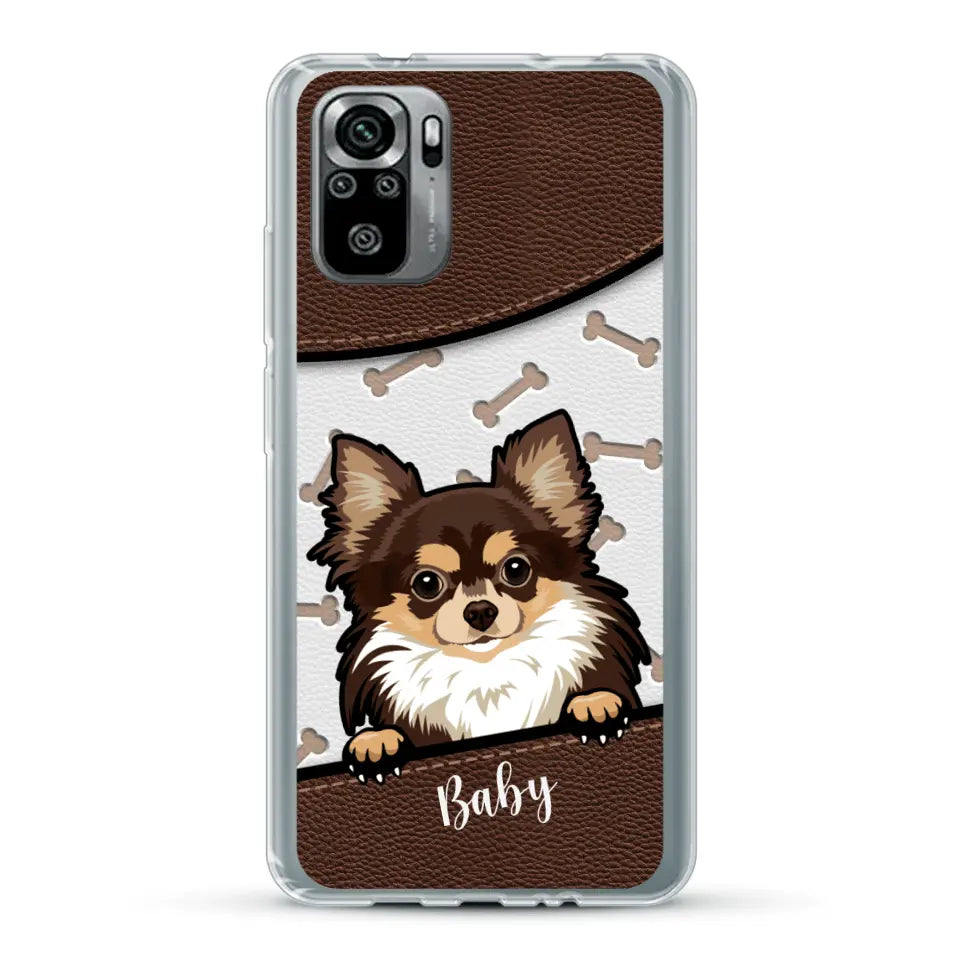 Perro efecto cuero - Funda personalizada