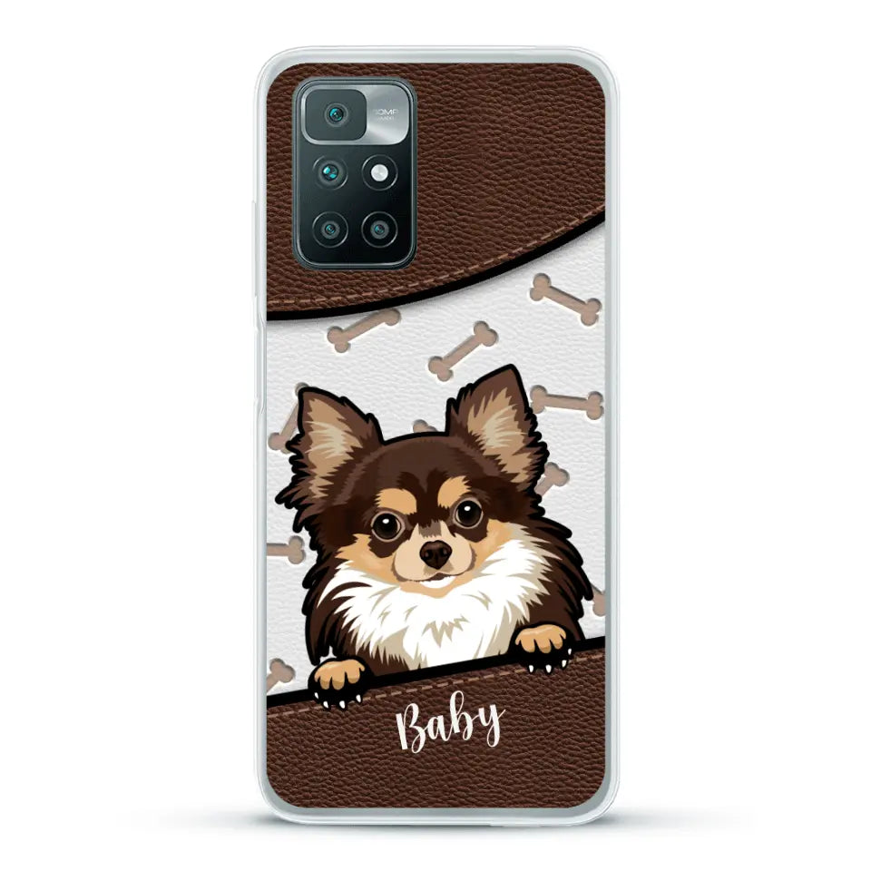 Perro efecto cuero - Funda personalizada