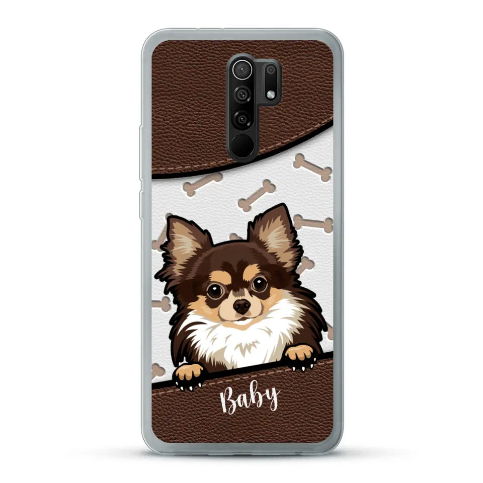 Perro efecto cuero - Funda personalizada