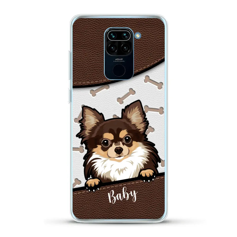 Perro efecto cuero - Funda personalizada