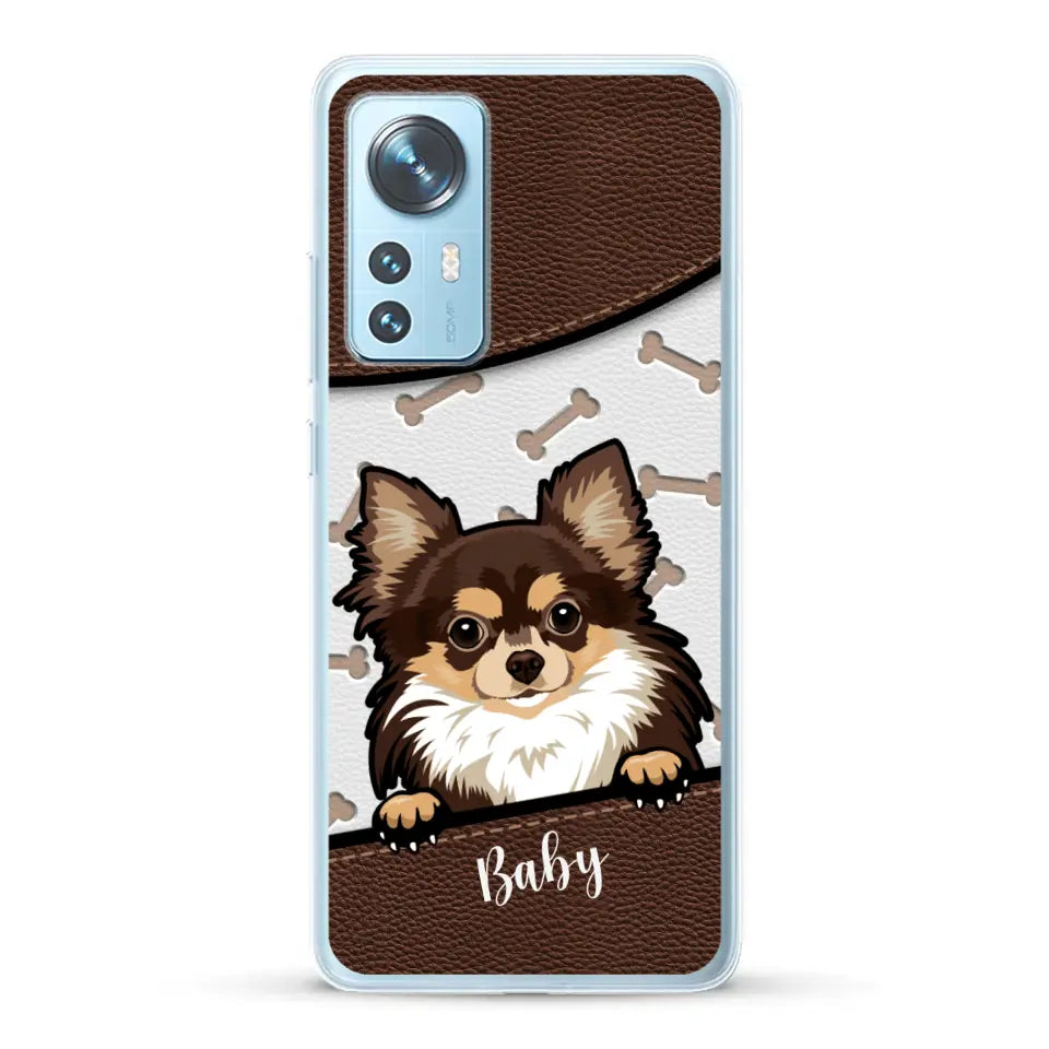 Perro efecto cuero - Funda personalizada