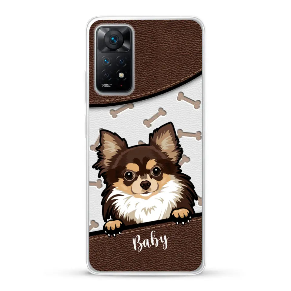 Perro efecto cuero - Funda personalizada