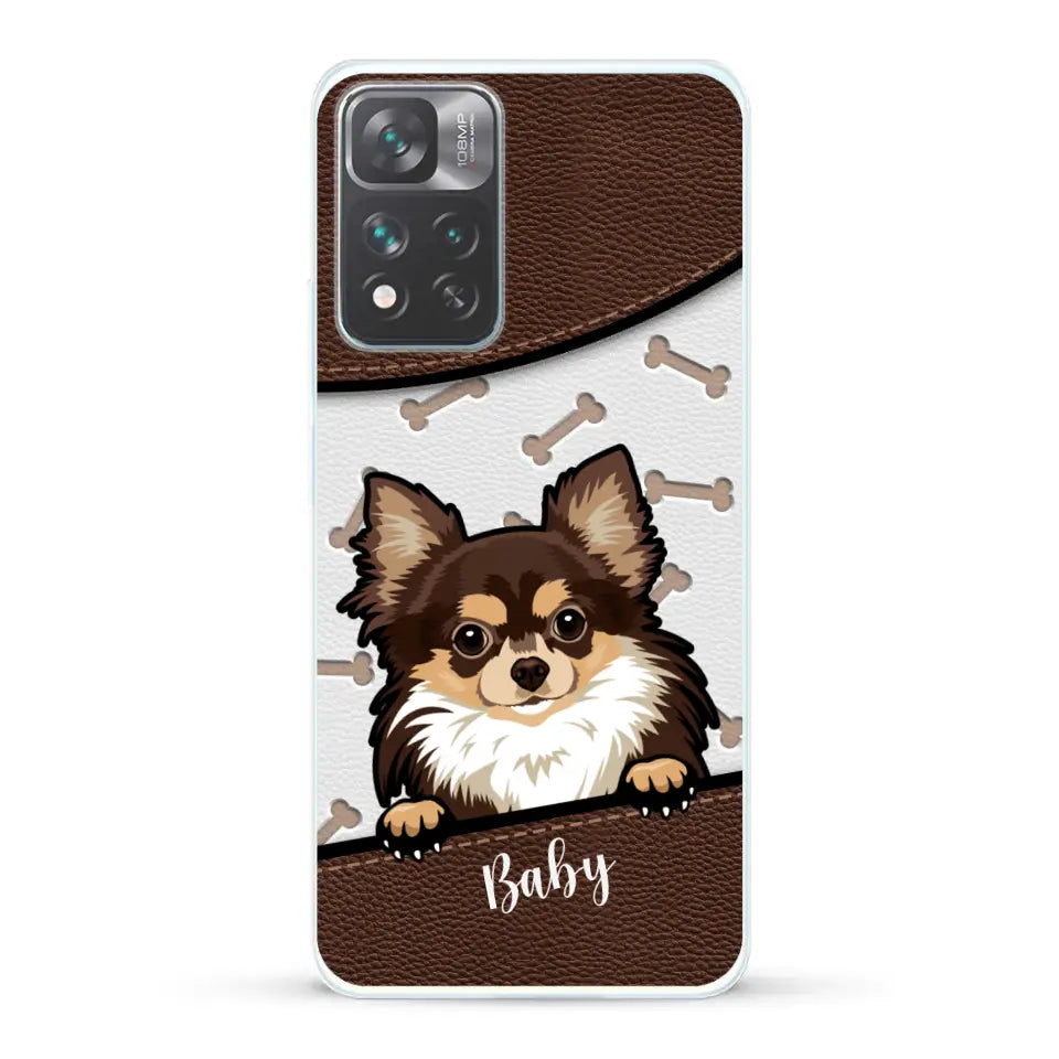 Perro efecto cuero - Funda personalizada
