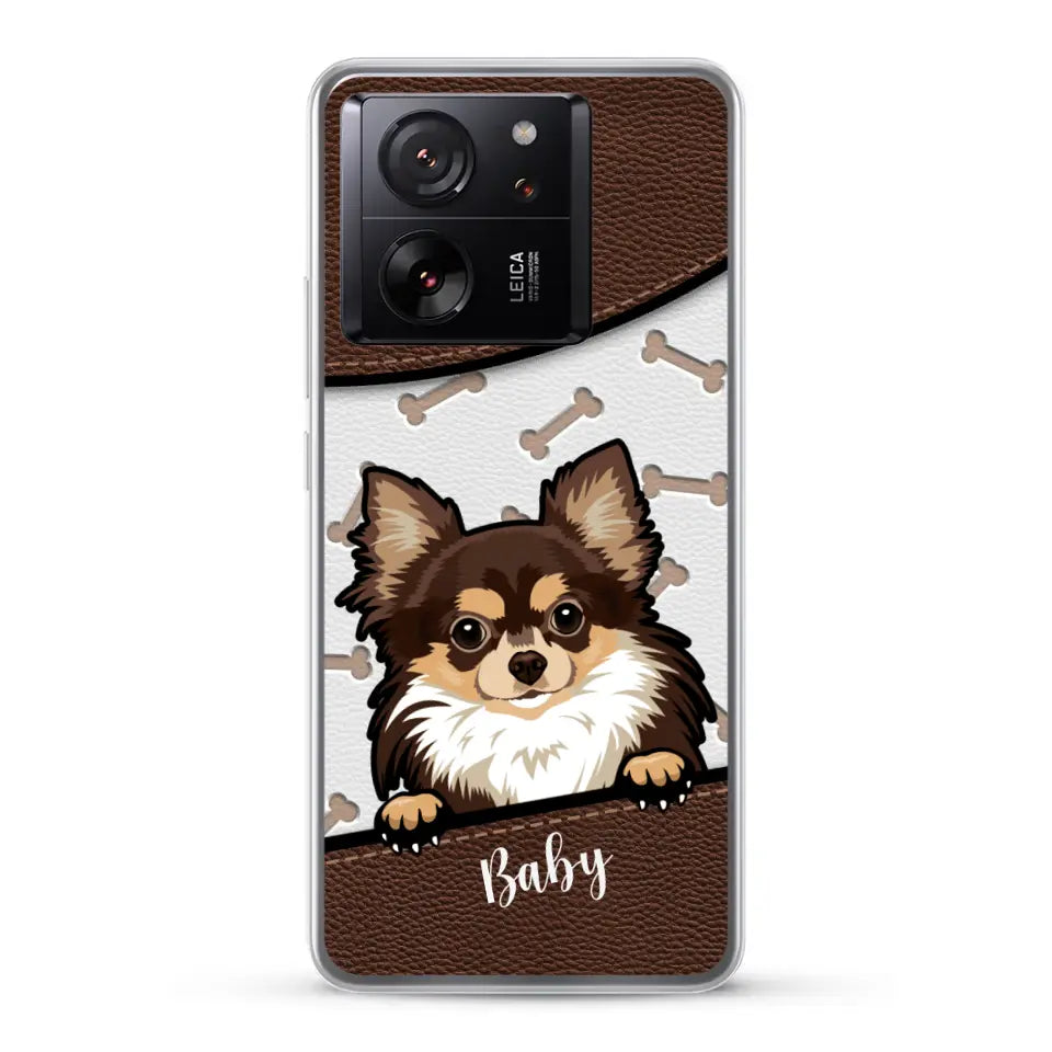 Perro efecto cuero - Funda personalizada
