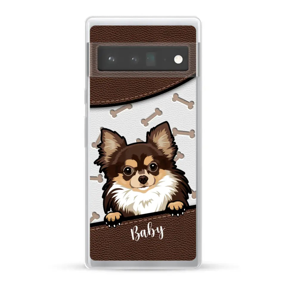 Perro efecto cuero - Funda personalizada