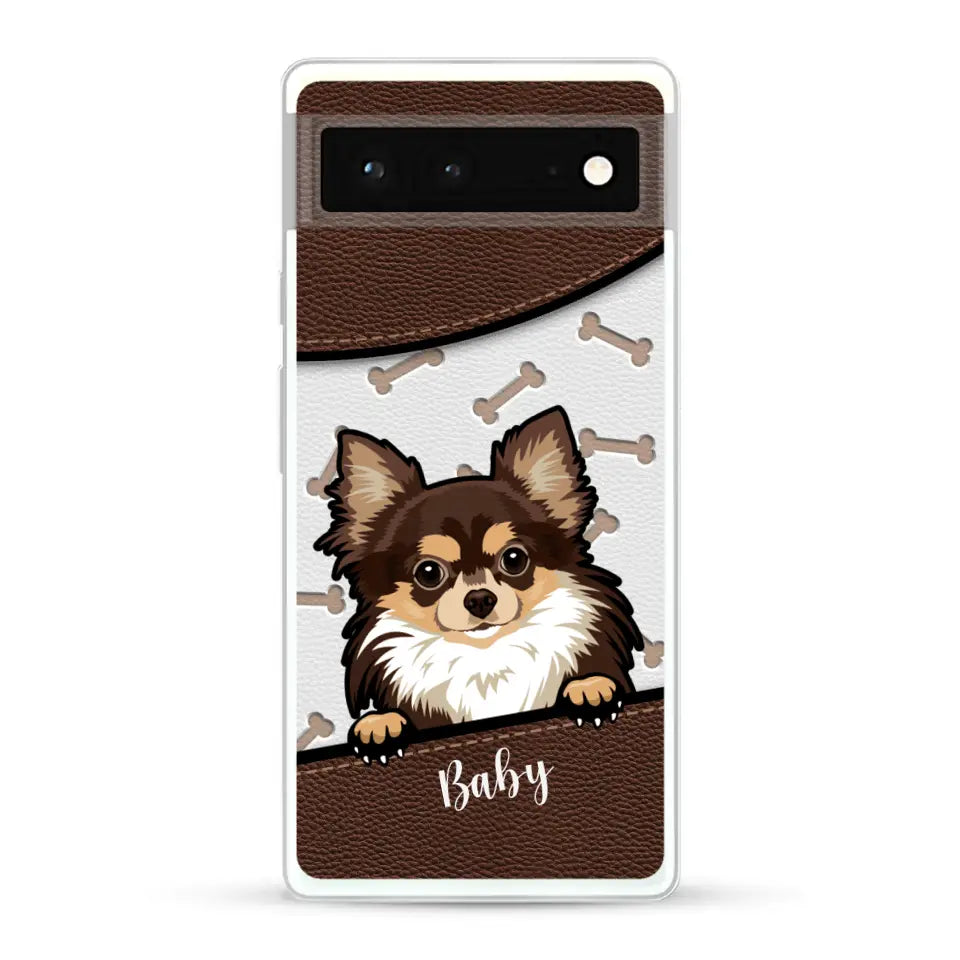Perro efecto cuero - Funda personalizada