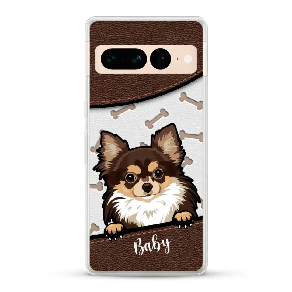 Perro efecto cuero - Funda personalizada