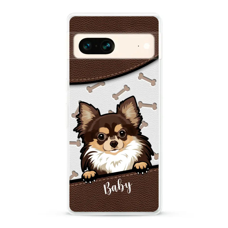 Perro efecto cuero - Funda personalizada