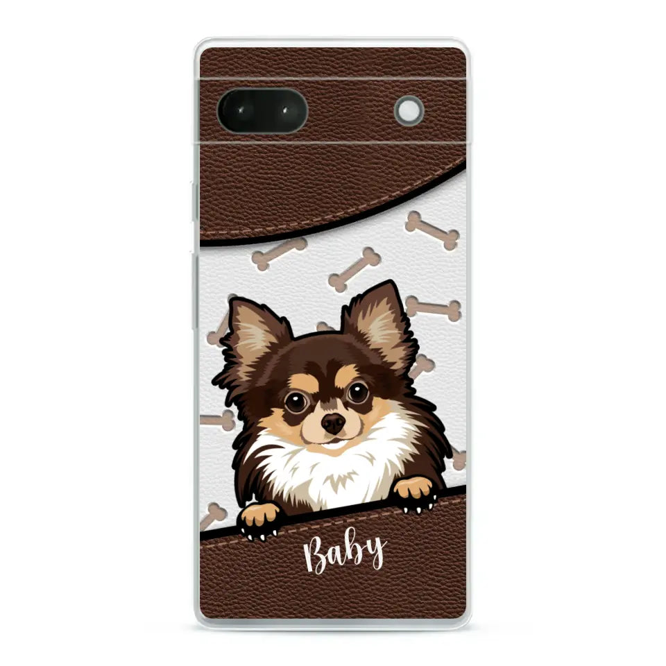 Perro efecto cuero - Funda personalizada