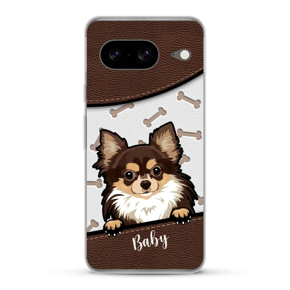 Perro efecto cuero - Funda personalizada
