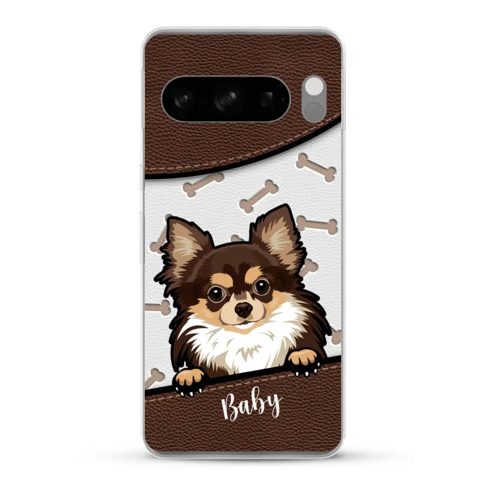 Perro efecto cuero - Funda personalizada