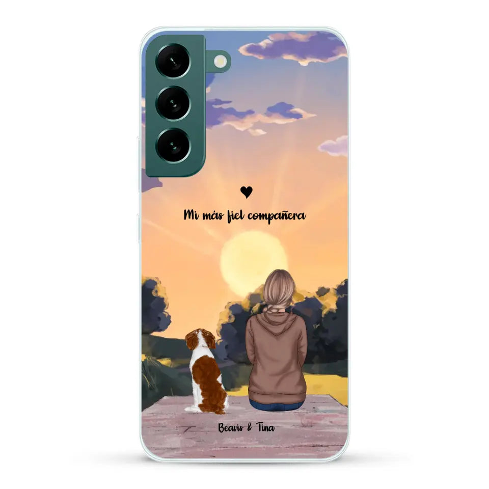 Las estaciones con mi peludito - Funda personalizada