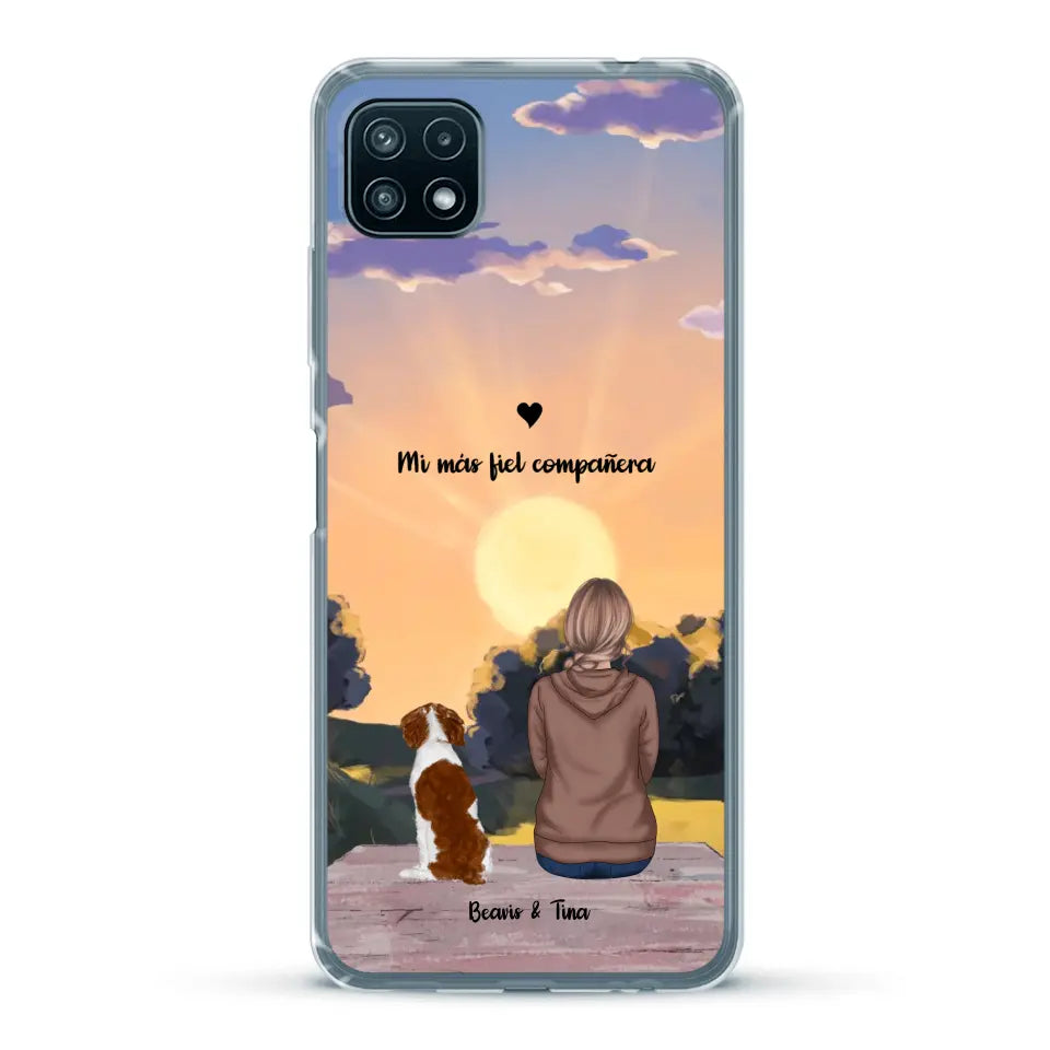 Las estaciones con mi peludito - Funda personalizada