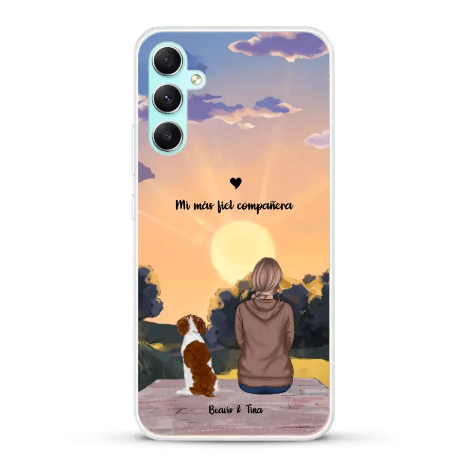 Las estaciones con mi peludito - Funda personalizada