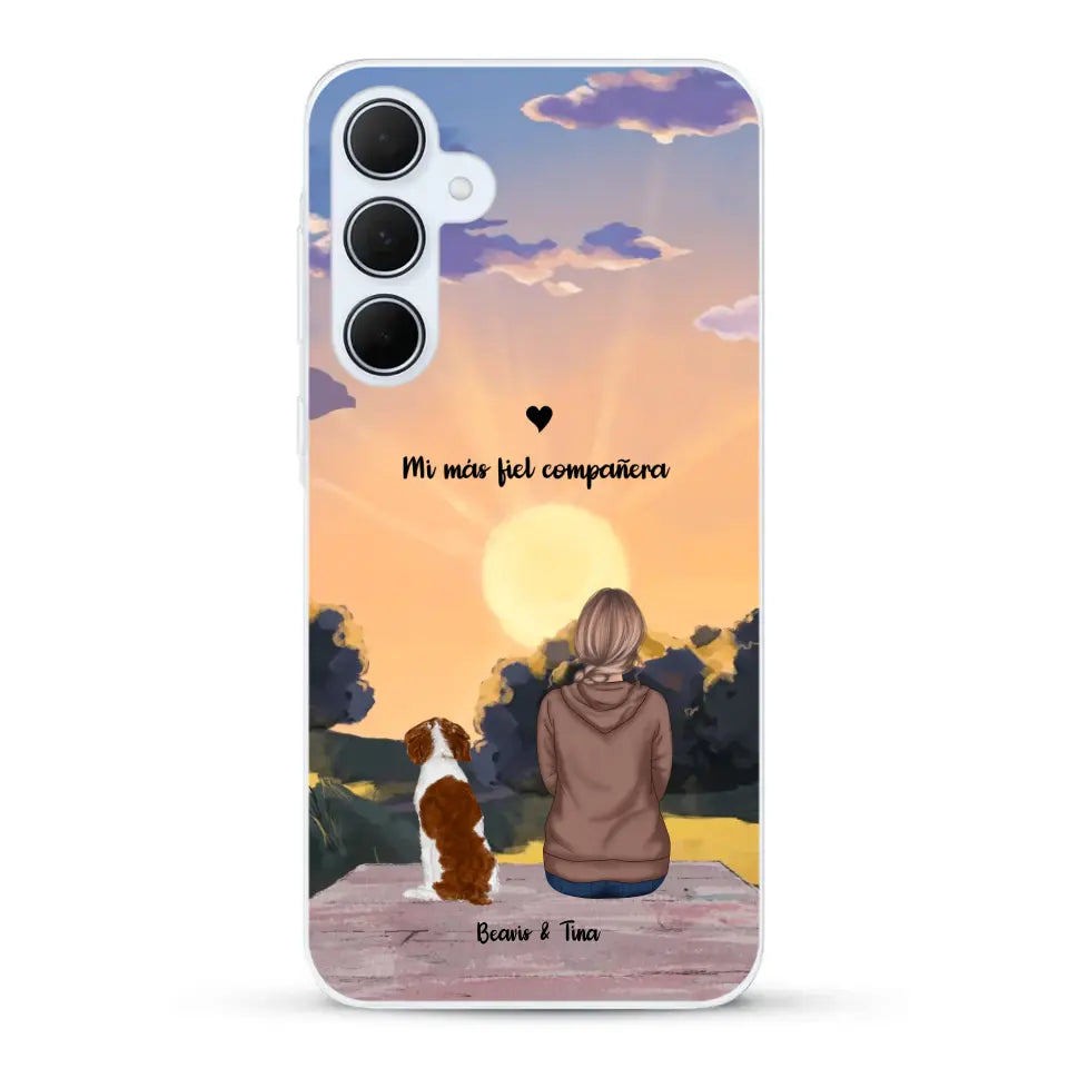 Las estaciones con mi peludito - Funda personalizada
