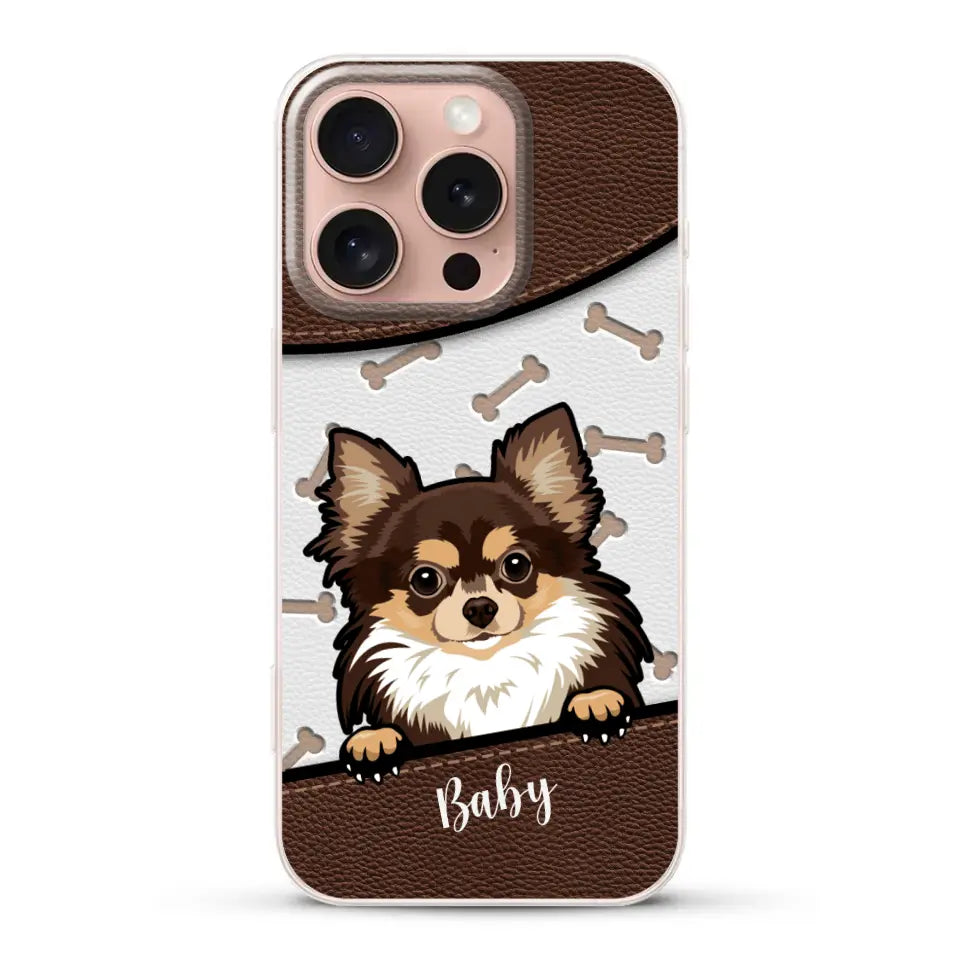 Perro efecto cuero - Funda personalizada