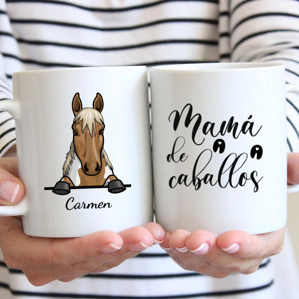 Mamá de caballos - Taza personalizada