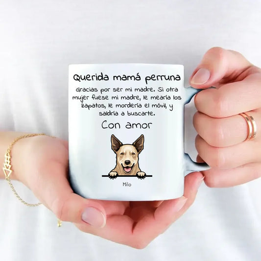 Querida mamá perruna - Taza personalizada