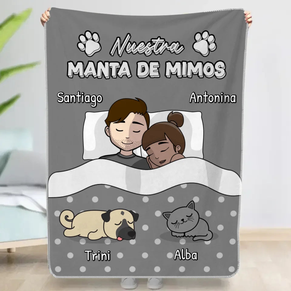 Mimos con los peluditos - Manta personalizada