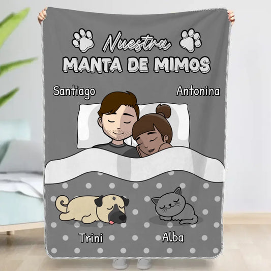 Mimos con los peluditos - Manta personalizada