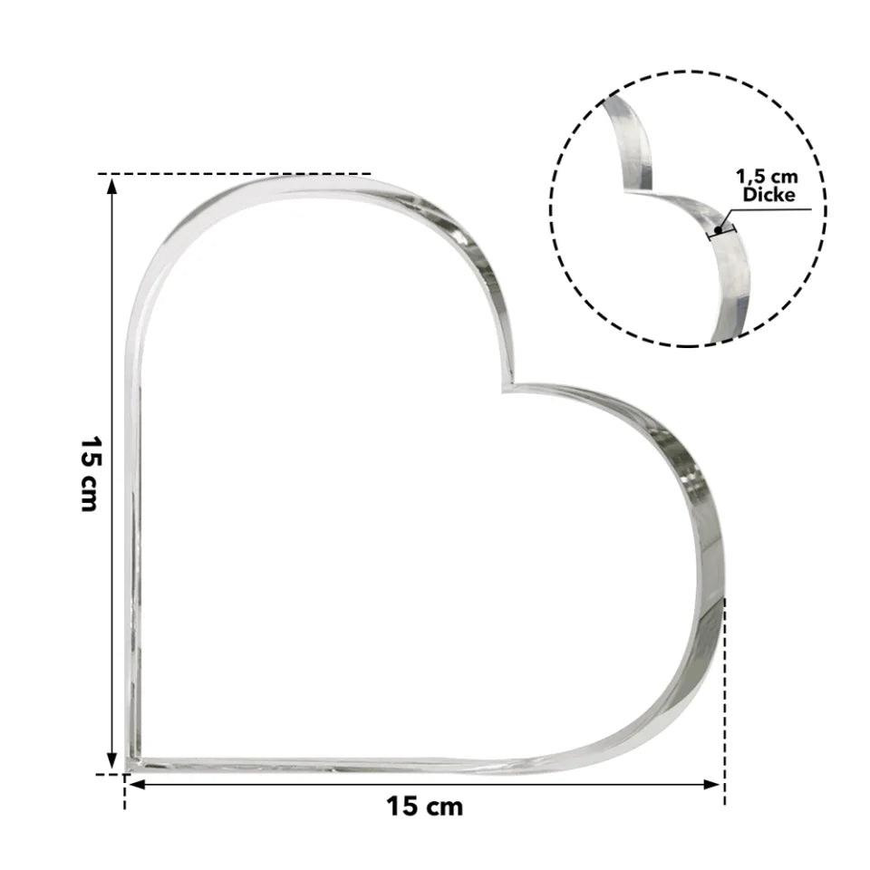 Un momento entre ellos - Corazón de cristal personalizado