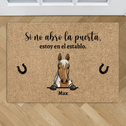 Caballos curiosos - Felpudo personalizado