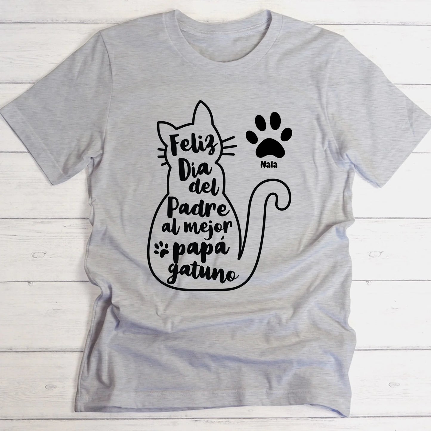 Mejor papá gatuno - Camiseta personalizada