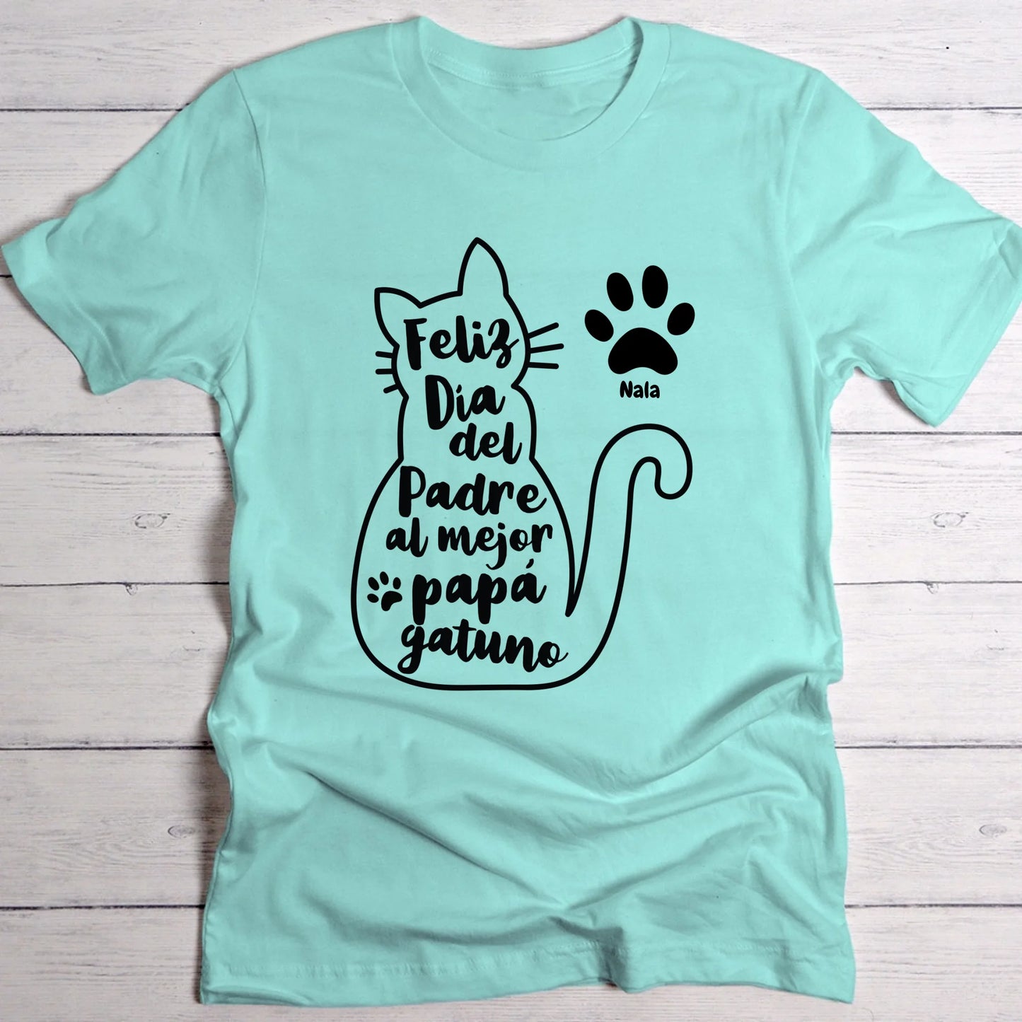 Mejor papá gatuno - Camiseta personalizada