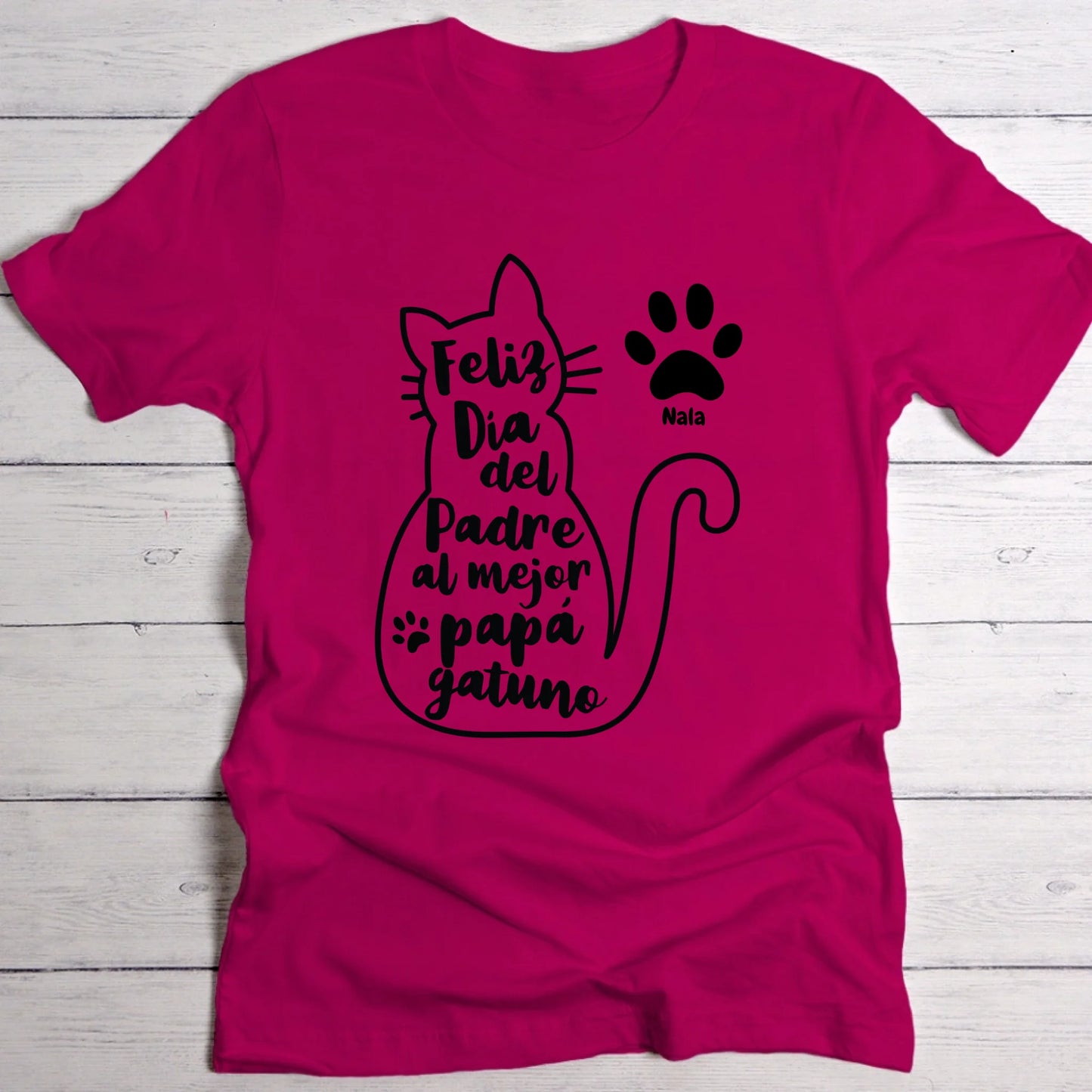 Mejor papá gatuno - Camiseta personalizada