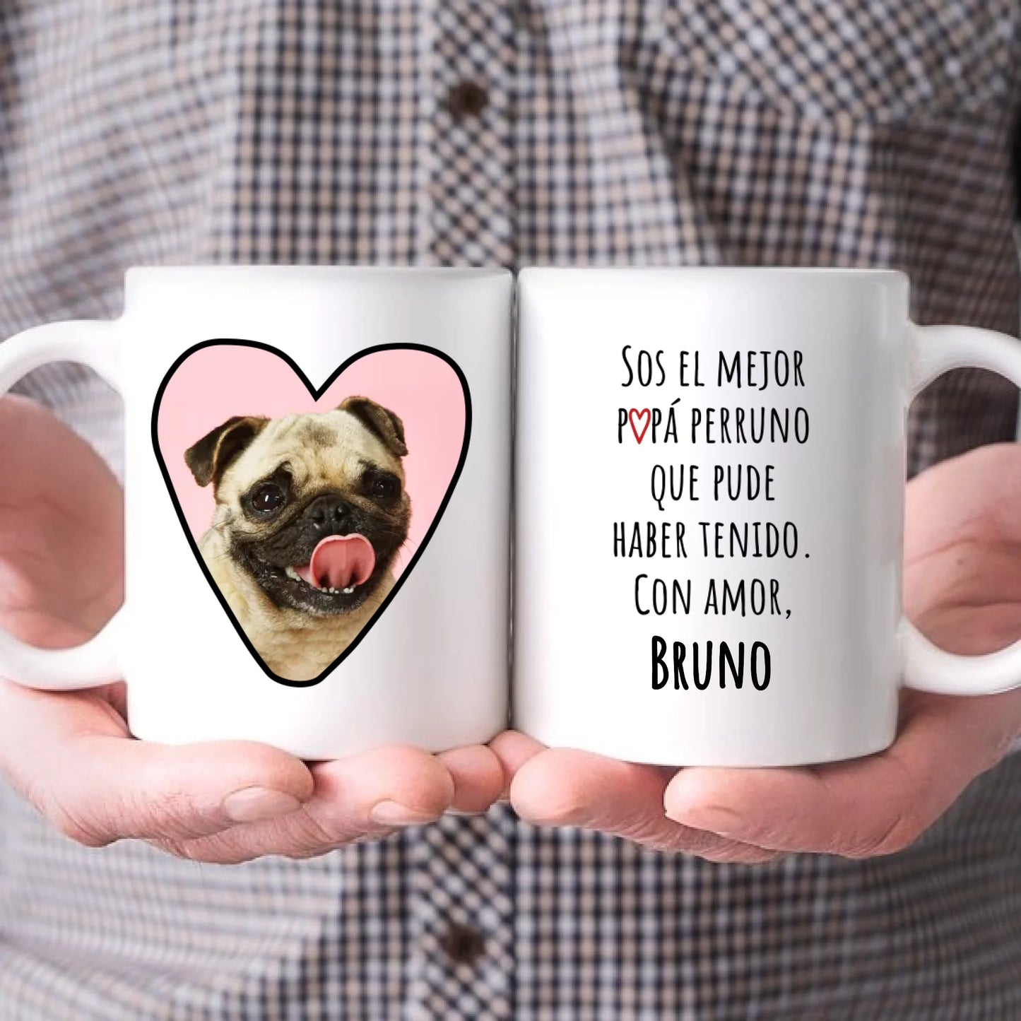 El mejor papá de peluditos - Taza personalizada