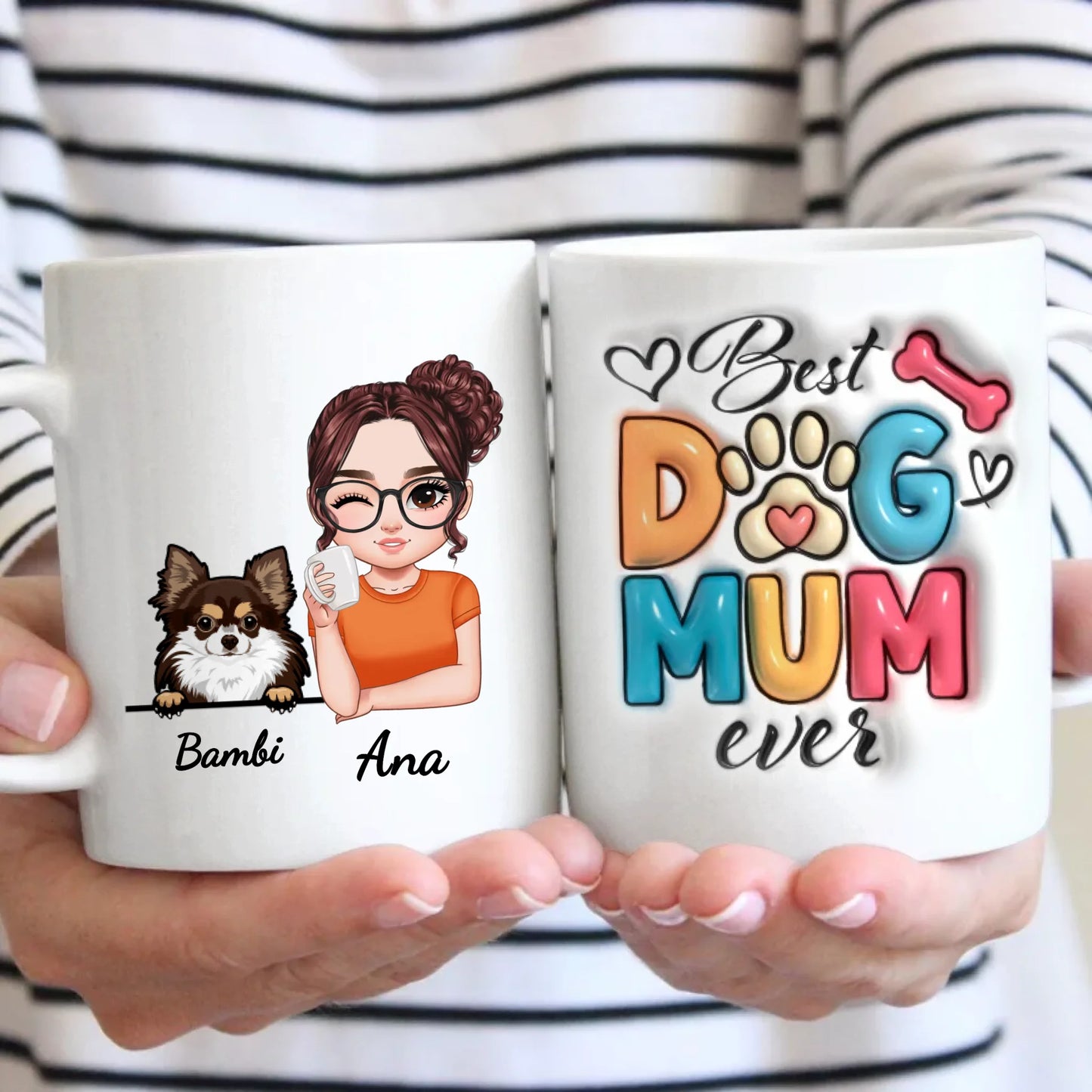 La mejor pelumadre (efecto 3D) - Taza personalizada