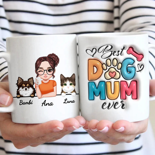 La mejor pelumadre (efecto 3D) - Taza personalizada