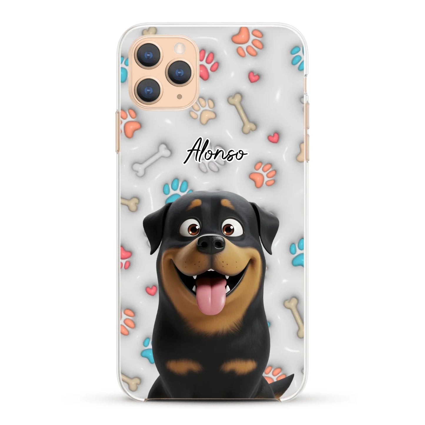 Mis patitas preferidas (Efecto 3D) - Funda personalizada