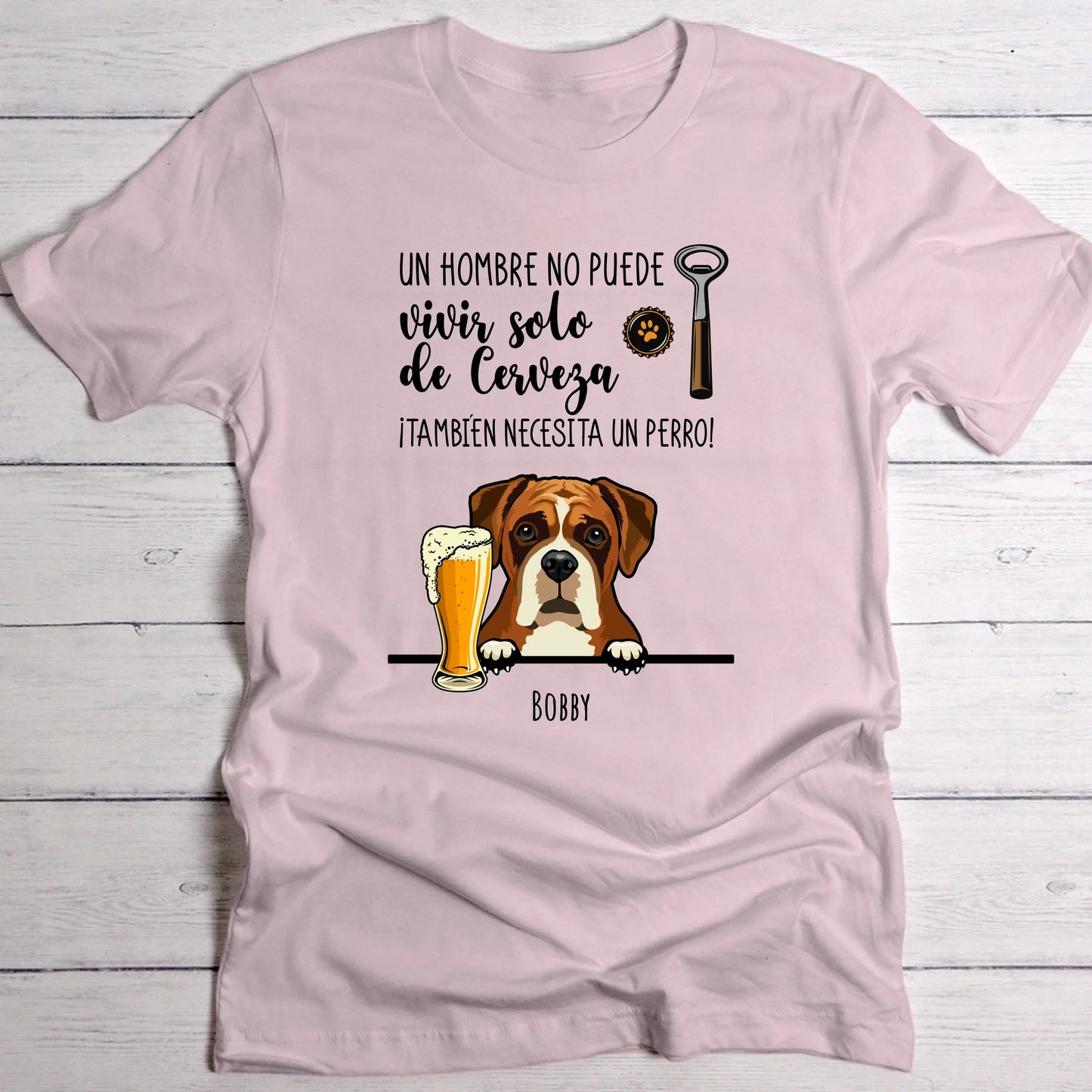 Cerveza y guau - Camiseta personalizada