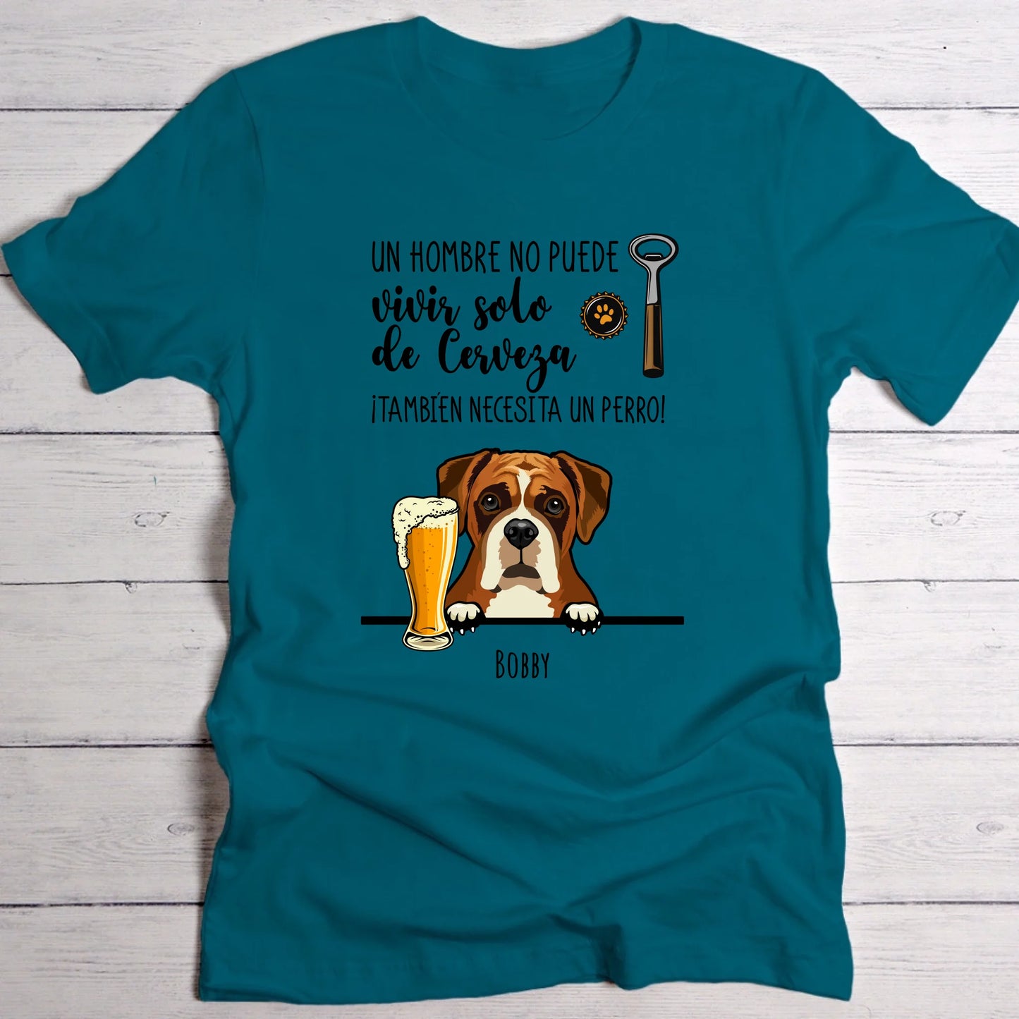 Cerveza y guau - Camiseta personalizada