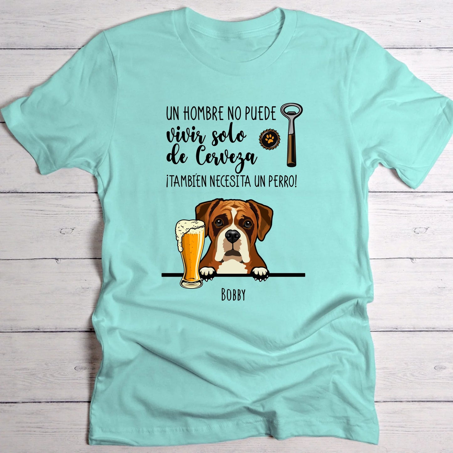Cerveza y guau - Camiseta personalizada