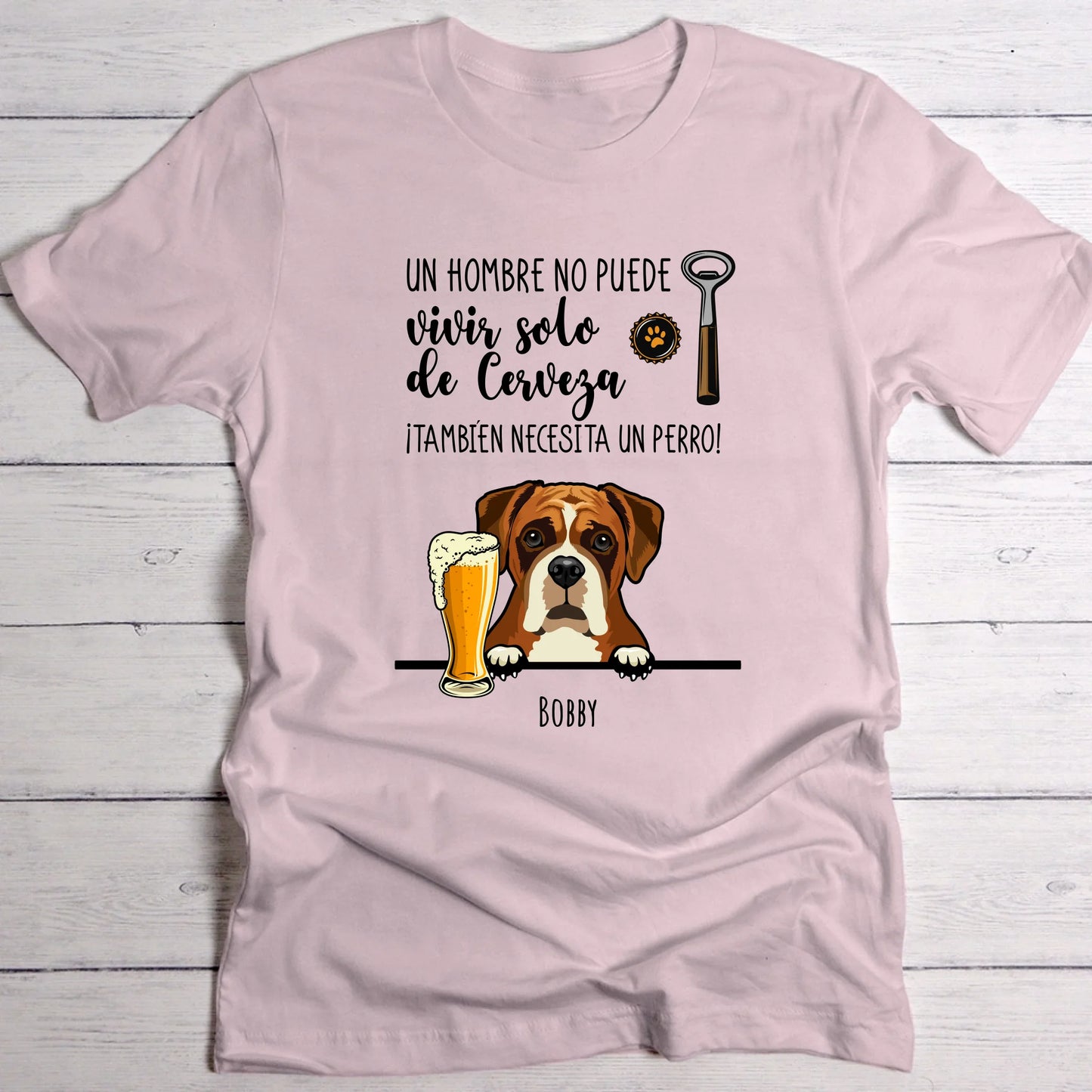 Cerveza y guau - Camiseta personalizada