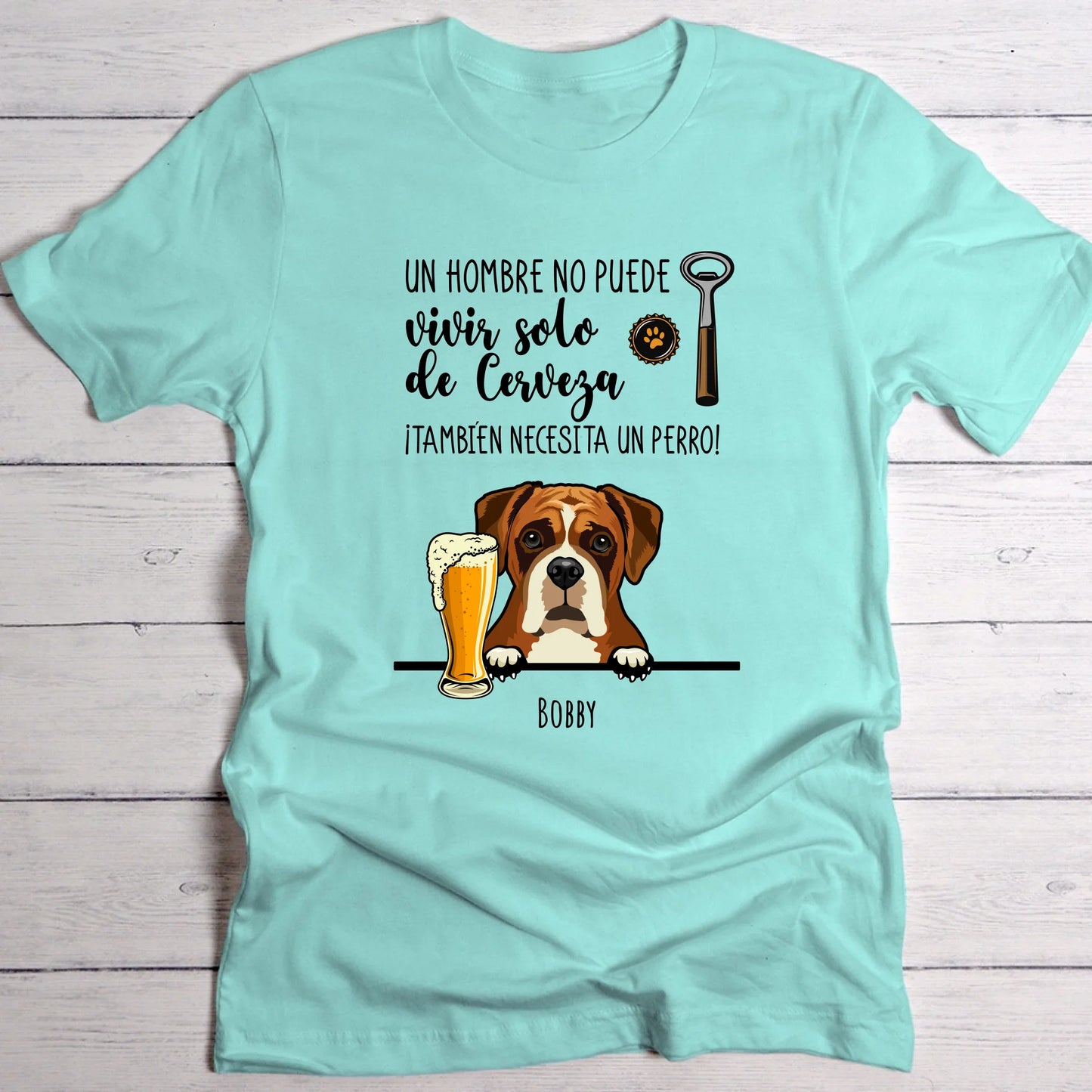 Cerveza y guau - Camiseta personalizada