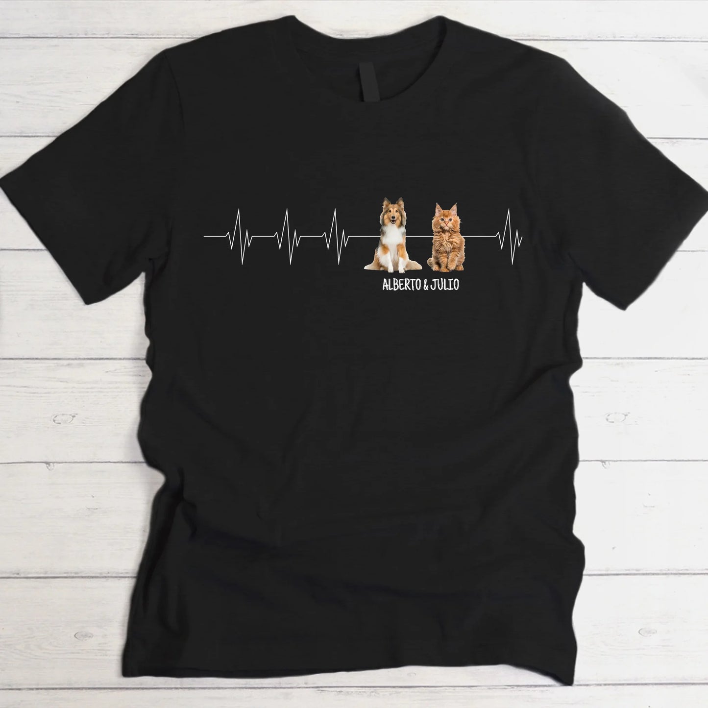 Latido del corazón peludito - Camiseta personalizada