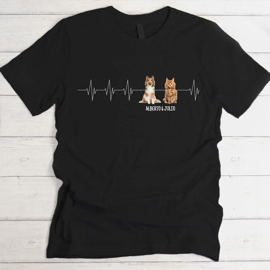 Latido del corazón peludito - Camiseta personalizada