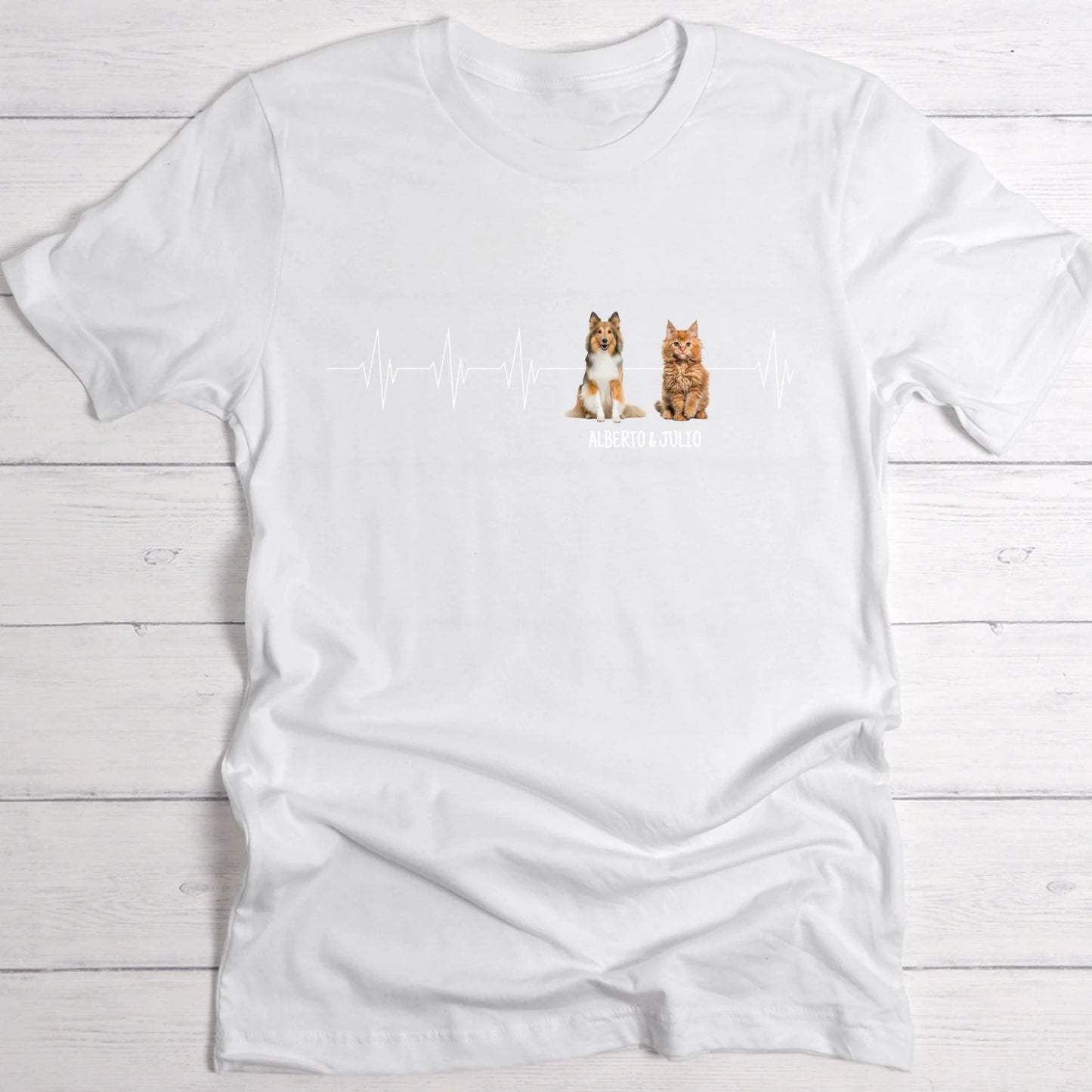 Latido del corazón peludito - Camiseta personalizada