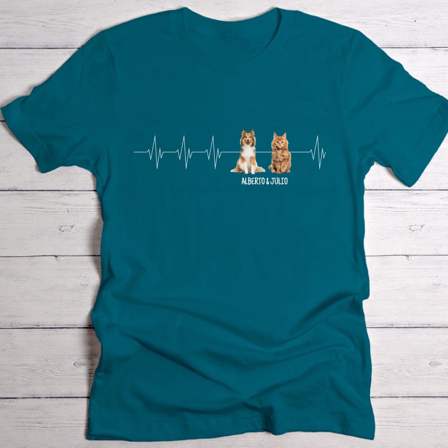 Latido del corazón peludito - Camiseta personalizada