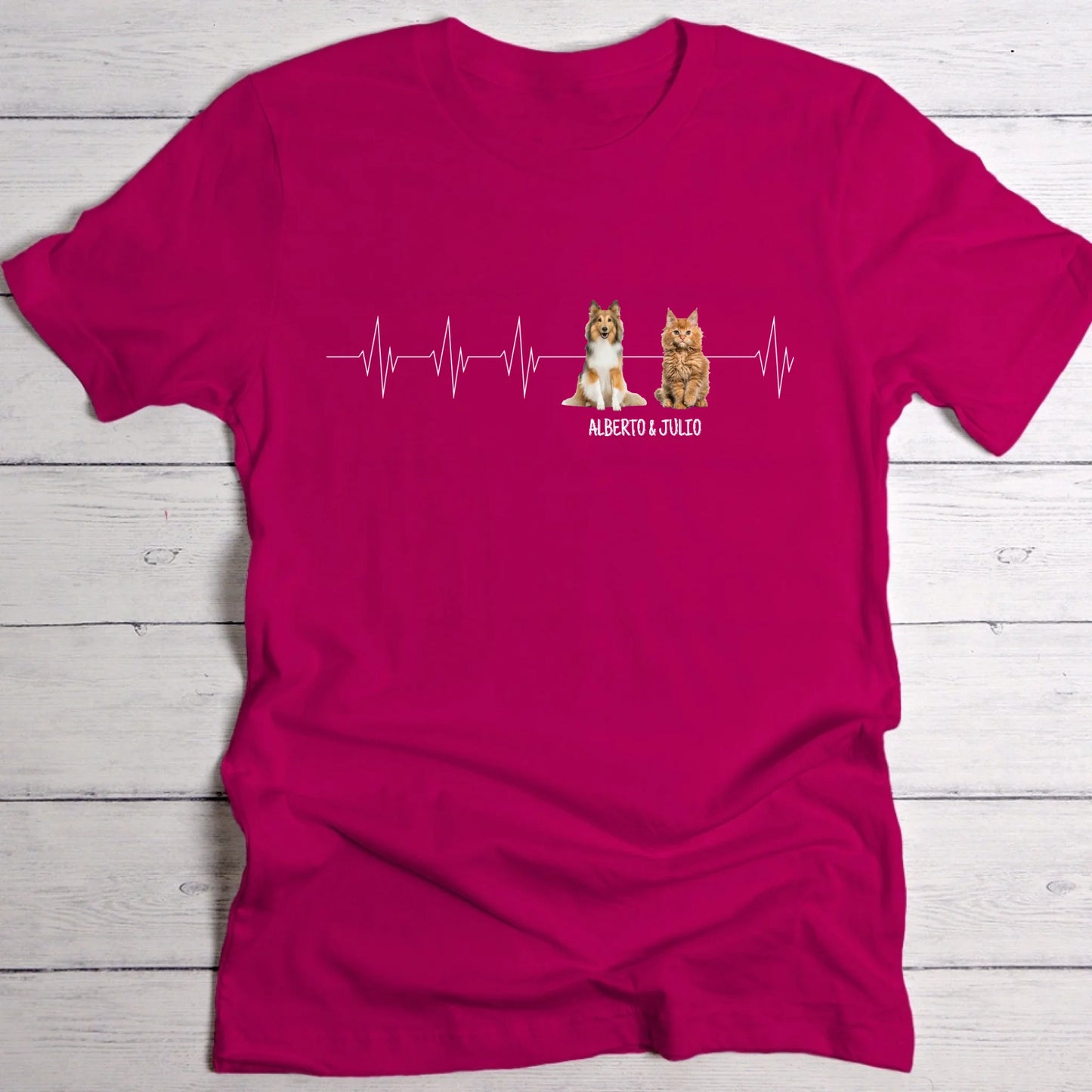 Latido del corazón peludito - Camiseta personalizada