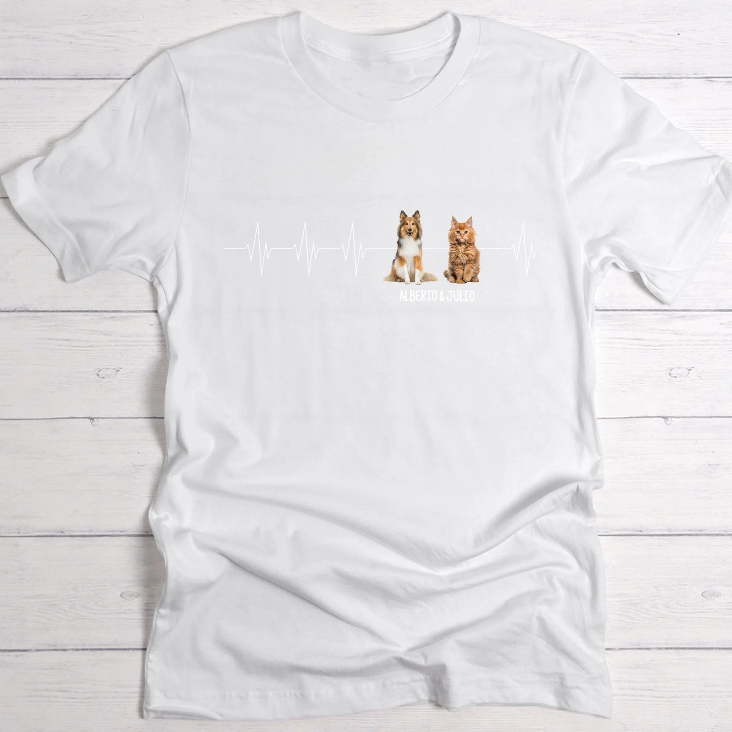 Latido del corazón peludito - Camiseta personalizada