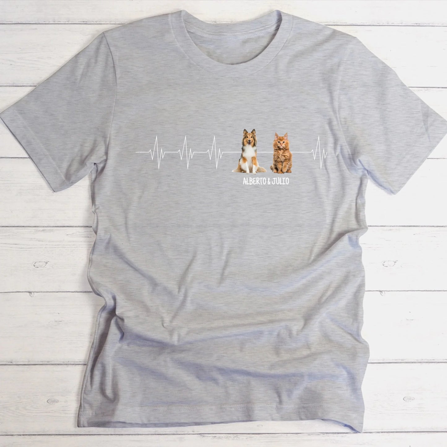 Latido del corazón peludito - Camiseta personalizada